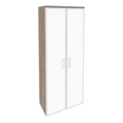 Шкаф высокий широкий ОНИКС О.СТ-1.10Р вхите Тиквуд Темный / ONIX O.ST-1.10R white_0