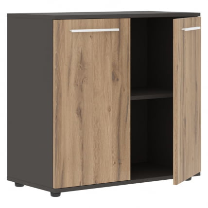 Шкаф с глухими малыми дверьми ЕДИС ЕЛCС 85.1 Дуб Денвер светлый Белый Мокко / EDIS ELCS_1