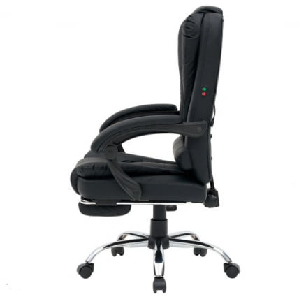 Кресло офисное с функцией вибромассажа CРОМЕКС (КРОМЕКС) Чилл МС-005 экокожа черное / CROMEX Chill MS-005_1