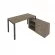 Рабочая станция на П-образном м/к с опорной тумбой правая Metal System Б.РС-СТС-2.3 Пр Вяз/Антрацит_241553