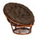 Кресло PAPASAN 23/01 W /с подушкой/ диаметр подушки 125 см, 115х101х104 см, Pecan (орех), ткань Коричневый, 3М7-147_570733