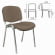 Стул для посетителей ИЗО хром ткань Бежевый С-39_416589