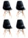 Стул обеденный DOBRIN DSW (ножки светлый бук, цвет чёрный (B-03)) 4 шт_3636451