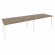 Стол переговорный (2 столешницы) ONIX O.MP-PRG-2.4 Тиквуд Темный/Белый_253206