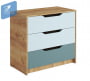 Комод RICH КМ-001 Мята/Сумеречный голубой/дуб крафт золотой_288667