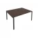 Переговорный стол (1 столешница) Metal System Б.ПРГ-1.4 Венге/Антрацит_243281