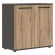 Шкаф с глухими малыми дверьми EDIS ELCS 85.1 Дуб Денвер светлый Черный Мокко_3653831