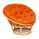 Кресло PAPASAN 23/01 W /с подушкой/ диаметр подушки 122 см, 115х101х104 см, Honey (мед), ткань Оранжевый, С 23_570736