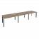 Стол переговорный (3 столешницы) ONIX O.MP-PRG-3.3 Тиквуд Темный/Антрацит_253249