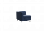 Секция с подлокотником одноместная правая Prime PR.SP-1 (R) Kardif 028 750х770х720_3694007