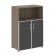 Шкаф Ялта LT.ST-2.2 R black Вяз Благородный/Стекло Black 800*450*1195_3881534