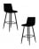 Стул барный DOBRIN NICOLE (черные матовые ножки, черный велюр (108-77)) 2 шт_3636899