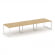 Стайл Проджект Стол переговорный SN-59O.SPRG-052 Тиквуд Светлый/Металл Белый 3540*1180*750 _3860643