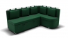 Кухонный диван Париж-1 угол левый/правый (ЗР) Цвет фасада: Зеленый; Тип: Левый/правый; Материал фасада: Металл/Велюр_898534