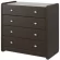 Комод с 4-мя ящиками №1 Шоколад_200263