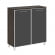 Шкаф квадратный Ялта LT.SD-1.4 R black Дуб Мали/Стекло Black 1098*452*1168_3881601