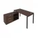 Рабочая станция на П-образном м/к с опорной тумбой левая Metal System Б.РС-СТС-2.3 Л Венге/Антрацит_241537