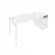 Рабочая станция с опорной тумбой Metal System Б.РС-СТП -1.3 Белый_239415
