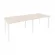 Стол переговорный (2 столешницы) ONIX O.MP-PRG-2.2 Денвер Светлый/Белый_241123