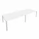 Переговорный стол (2 столешницы) Metal System Б.ПРГ-2.5 Белый/Серый_243428