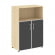 Шкаф Ялта LT.ST-2.2 R black Акация Лорка/Стекло Black 800*450*1195_3881385
