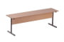 Скамья ученическая 1400х350мм ЛДСП Серый/Металл Коричневый_3680334