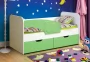 Кровать детская Винни-Пух  800*1900 Белый/Зеленый глянец_201567
