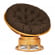 Кресло-качалка PAPASAN/ПАПАСАН w 23/01 B /с подушкой/ 115х78х104 см, Honey (мед), ткань Коричневый, 3М7-147_570748