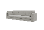 Диван трехместный Браско BRS-3 Timeless 04/Металл Черный 2450*800*840_3694135