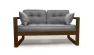 Диван двухместный DEmoku Д-2 серый-темный дуб_188459
