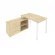 Рабочая станция на П-образном м/к с опорной тумбой левая Metal System Б.РС-СТС-2.2 Л Акация/Белый_241452
