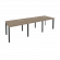 Стол переговорный (3 столешницы) ONIX O.MP-PRG-3.1 Тиквуд Темный/Антрацит_253241