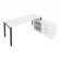Рабочая станция на П-образном м/к с опорной тумбой правая Metal System Б.РС-СТС-2.5 Пр Белый/Антрацит_242532