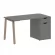 Стол письменный HOME OFFICE VR.SP-3-138.1.A Металлик/Мокко металл_228660