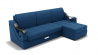 Диван Дубай-2 с оттоманкой угол левый/правый (ЗР) Цвет фасада: Синий; Тип: Левый/правый; Материал фасада: Металл/Велюр_801724