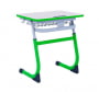 Парта одноместная регулируемая по высоте SMARTY 600х500 с углом наклона столешницы и антивандальной полиуретановой кромкой (рост 3-5) Зеленый/Серый_3680868