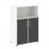 Шкаф Ялта LT.ST-2.2 R black Снежная Патина/Стекло Black 800*450*1195_3881464