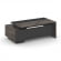 Стол с мал. опор. тумбой Дюкс DX.SRT.M-180 (R) Каштан Сиерра/Базальт/Черный Мат.Гл./Пластик Черный_4516851