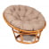 Кресло PAPASAN 23/01 W /с подушкой/ 115х101х104 см, Cognac (коньяк), экошерсть Коричневый, 1811-5_570743