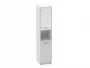 Шкаф 4 узкий верх стеклянная дверь, низ закрытый, с нишей Deka 10.19.18Л Белый_176288