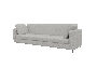Диван трехместный Браско BRS-3 Ness 010/Металл Черный 2450*800*840_3694138