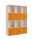 Стеллаж с фасадами ДМ 12 Дуб млечный/Оранжевый_141204