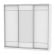 Шкаф-купе B-230х235х60-3(Белый-D7D8D7)_356531