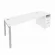 Рабочая станция с опорной тумбой Metal System Б.РС-СТП -1.5 Белый/Серый_239442