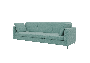 Диван трехместный Браско BRS-3 Forest 694/Металл Черный 2450*800*840_3694133