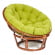 Кресло PAPASAN 23/01 W /с подушкой/ диаметр подушки 125 см, 115х101х104 см, Pecan (орех), флок Олива, 23_570741