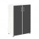 Шкаф Ялта LT.ST-2.4 R black Снежная Патина/Стекло Black 800*450*1195_3881469