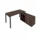 Рабочая станция на П-образном м/к с опорной тумбой правая Metal System Б.РС-СТС-2.3 Пр Венге/Антрацит_241550