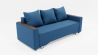 Диван Квадро-2 ППУ (ЗР) Цвет фасада: Синий; Тип: Прямой; Материал фасада: Металл/Велюр_852462