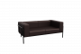 Диван двухместный Флекс FLX-2 Latte Lux 405/Металл Черный 1750*915*690_3678891
